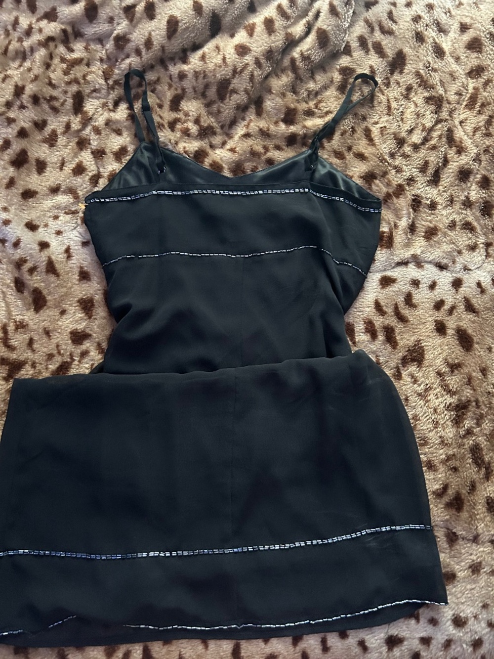 Vintage express size 2 beaded midi dress